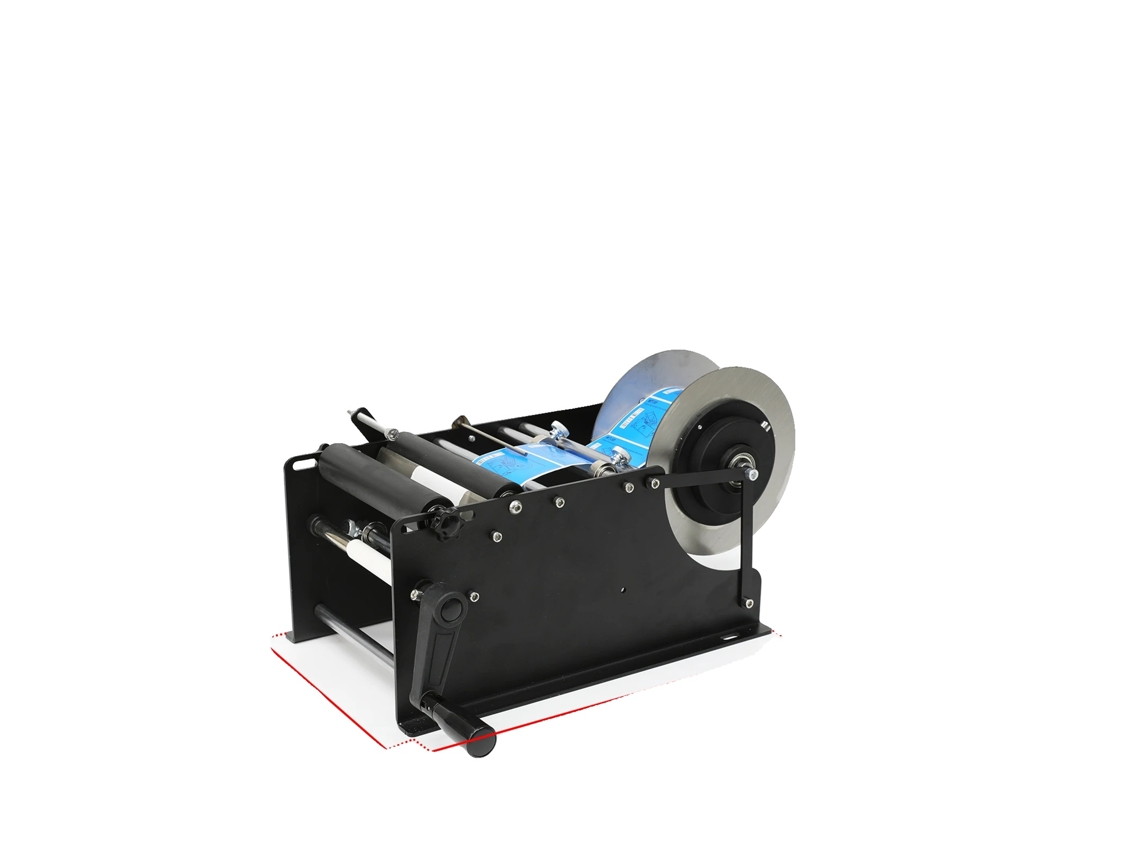 Máquina etiquetadora, dimensiones 400 mm x 240 mm x 210 mm, peso 4,5 kg, compatibilidad con diámetro de botella de 15 a 120 mm, compatibilidad con ancho OEM.