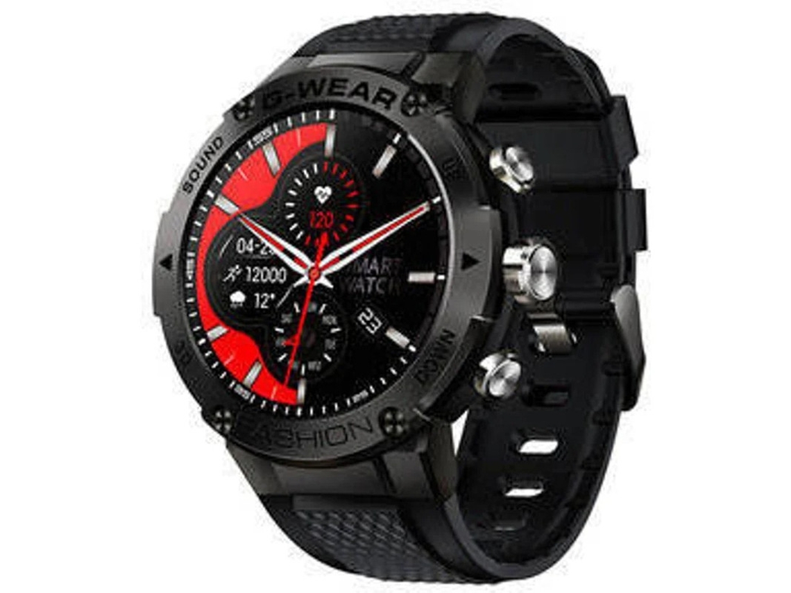 Reloj inteligente deportivo digital de 1,3 pulgadas con estándar militar Yizhood (negro)