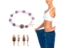 Pulsera De Amatista Para Una Pérdida De Peso Saludable Con Piedra Lunar Para La Purificación Y El Equilibrio Corporal.