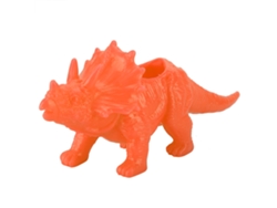 Maceta de cactus Triceratops con suculentas para decoración de jardín (naranja)