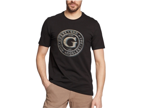 Camiseta GUESS JEANS Algodón Hombre (L - Negro)