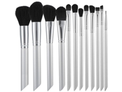 Set Brochas de Maquillaje Gris 12 Piezas TOOLS FOR BEAUTY