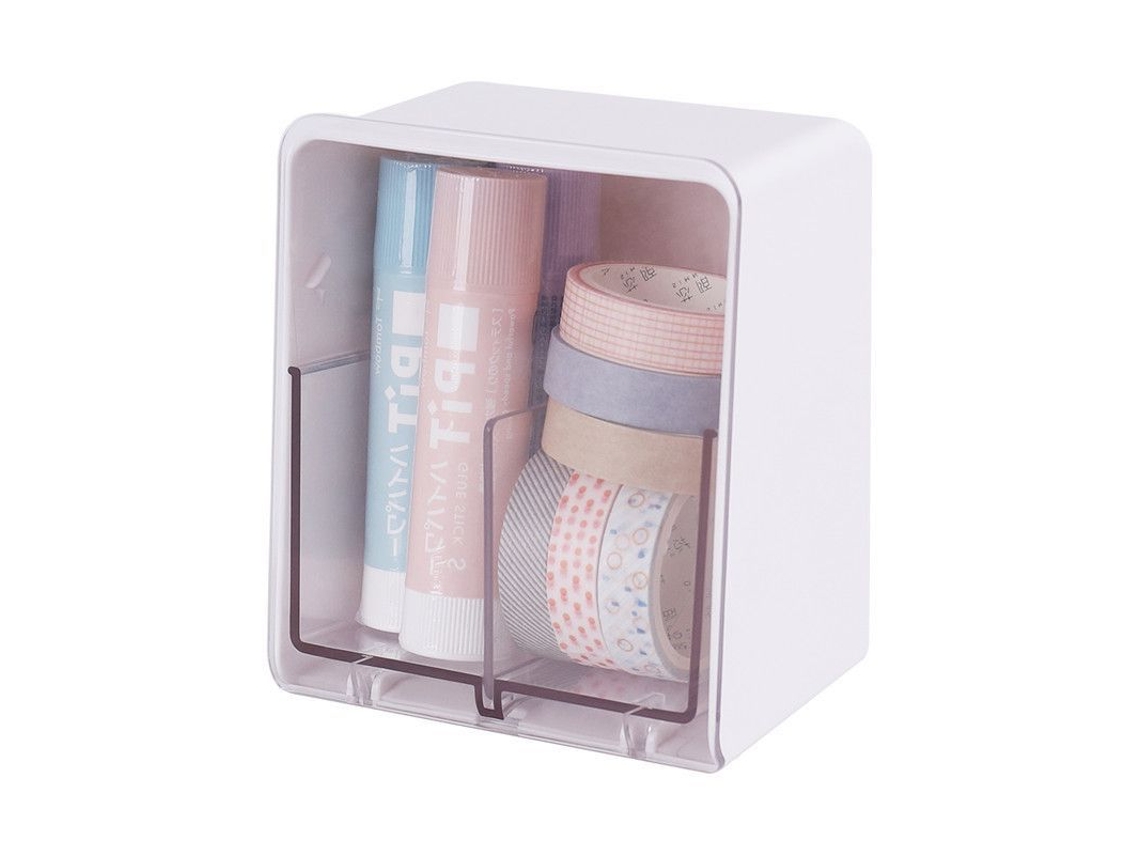 2 Recipientes Transparentes Con Tapa Para Bastoncillos De Algodón, Cajas De Almacenamiento Para Bastoncillos De Algodón Y Algodón Cosmético (rosa + Blanco)