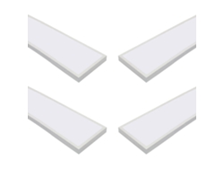 4x Panel LED Retroiluminado de Superficie 120x30 cm, Potencia 60W 5000Lm, Blanco Frío 6000K, Marco Blanco, Driver Incluído JANDEI