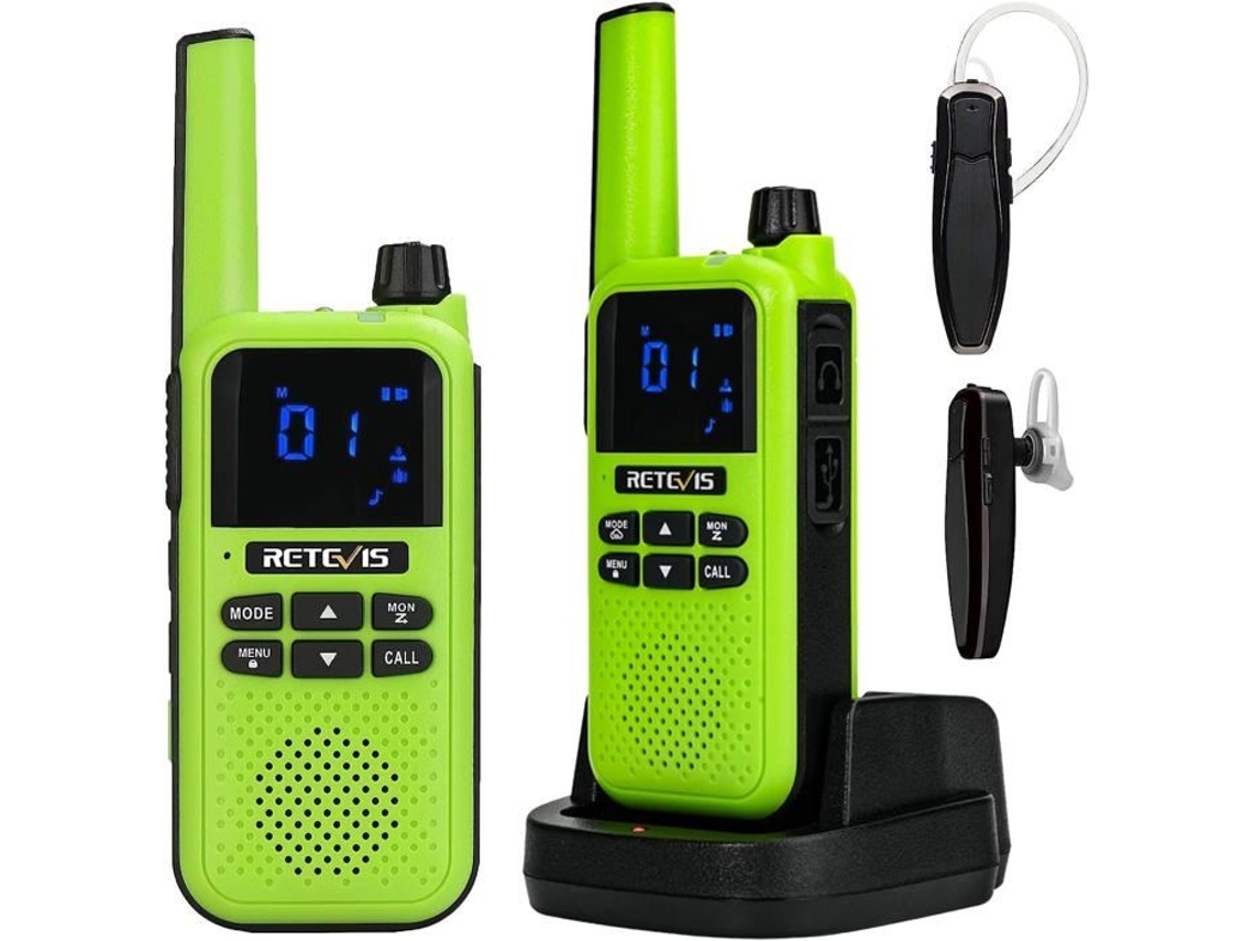 Walkie Talkie Ra619, radio bidireccional recargable, auriculares Bluetooth, vibración, alarma SOS, VOX, 16 canales, para exteriores Retevis