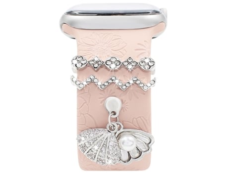 piezas / juego de correa de silicona universal para reloj, decoración decorativa para uñas, estilo: concha plateada