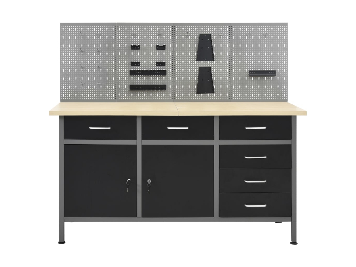 Banco de trabajo con cuatro paneles de pared MAISON EXCLUSIVE