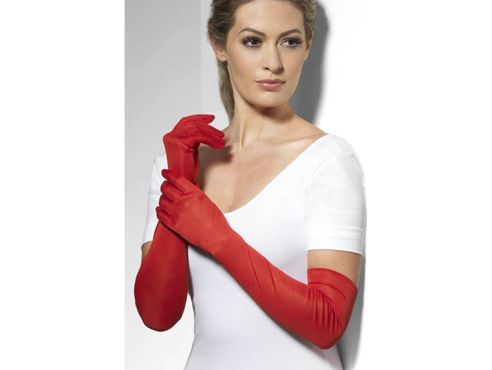 Guantes DISFRAZZES Largos Rojo (Talla: Talla Universal)