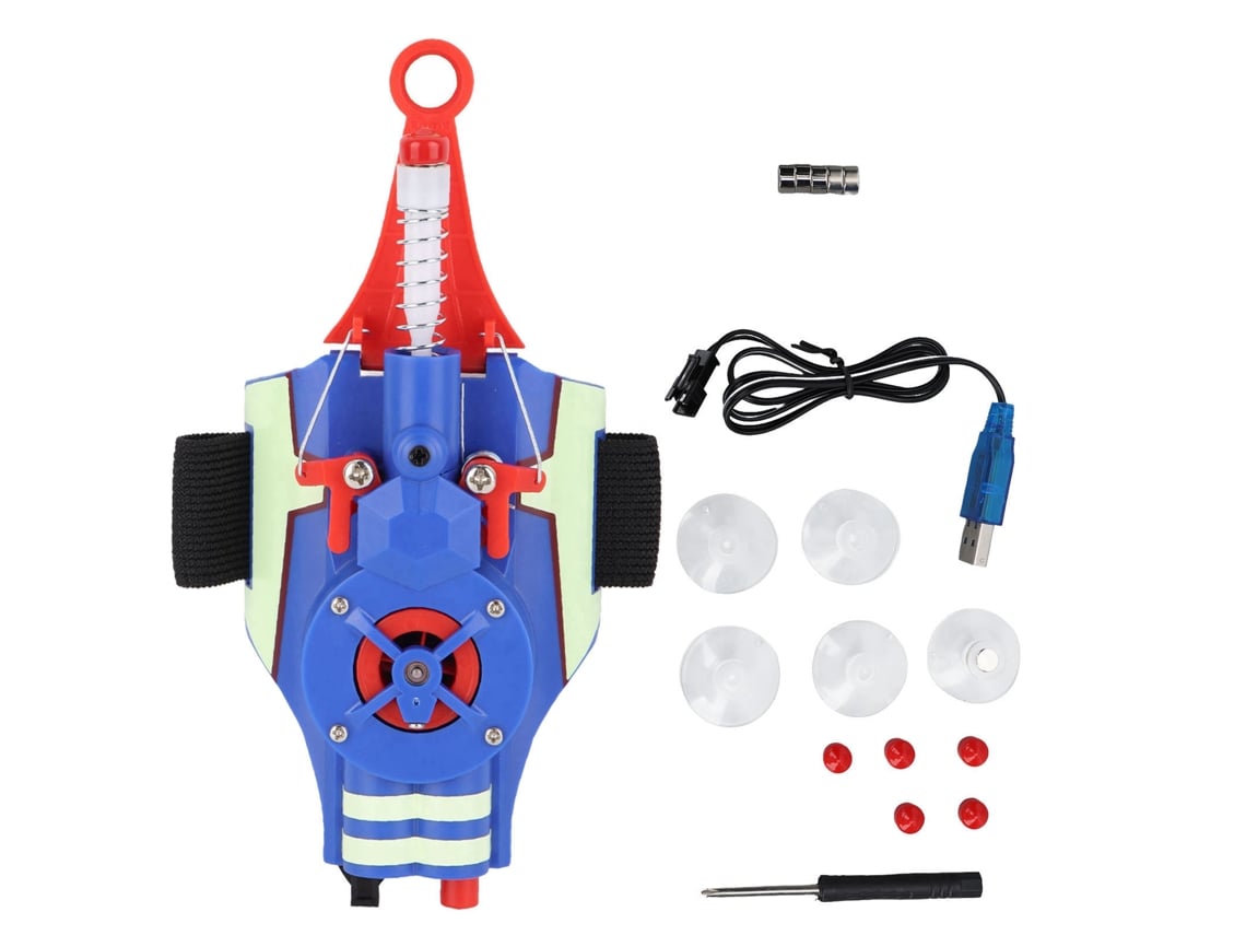 Lanzatelarañas Escalable Con Serpentina - Juguete De Rol Azul Para Niños Y Adultos