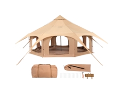 Tienda de lona SucceBuy de 5 m
Tienda de campaña tipo yurta Bell para acampar
Capacidad para hasta 8 personas
Con ventilación de chimenea