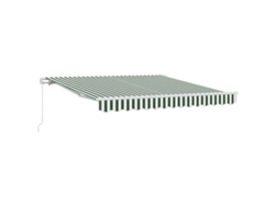 Maison Exclusive - Toldo Retráctil Verde Y Blanco 300 X 250 X 165 Cm