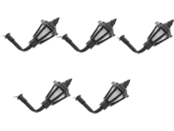 Juego de 5 apliques de pared en miniatura, 3 V, luz cálida, para interior y jardín. Gokoco