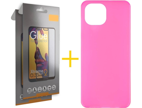 Kit Funda + 2 Protectores de Pantalla Apple iPhone 13 SKYHE Liso Rosa