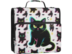 Besportble Organizador De Gato Negro Enojado Y Adorable De Dibujos Animados Y Documentos Para Estudiantes D...