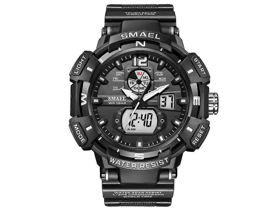 Reloj deportivo Smael 8045 para exteriores, resistente al agua y con doble pantalla luminosa, Hengrongshen