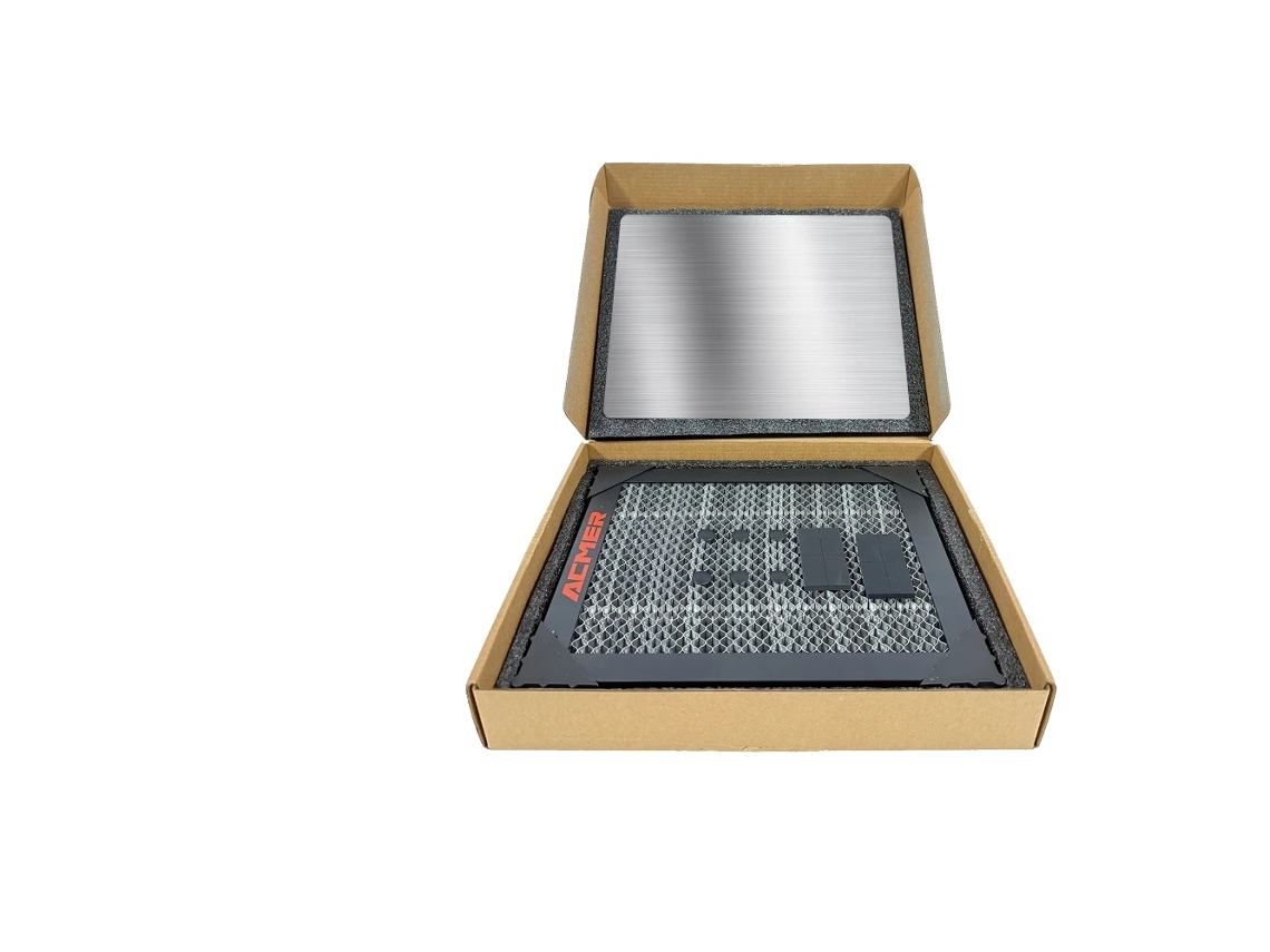Mesa de trabajo con estructura en panal cortada con láser, diseño robusto, flujo de aire mejorado OEM.