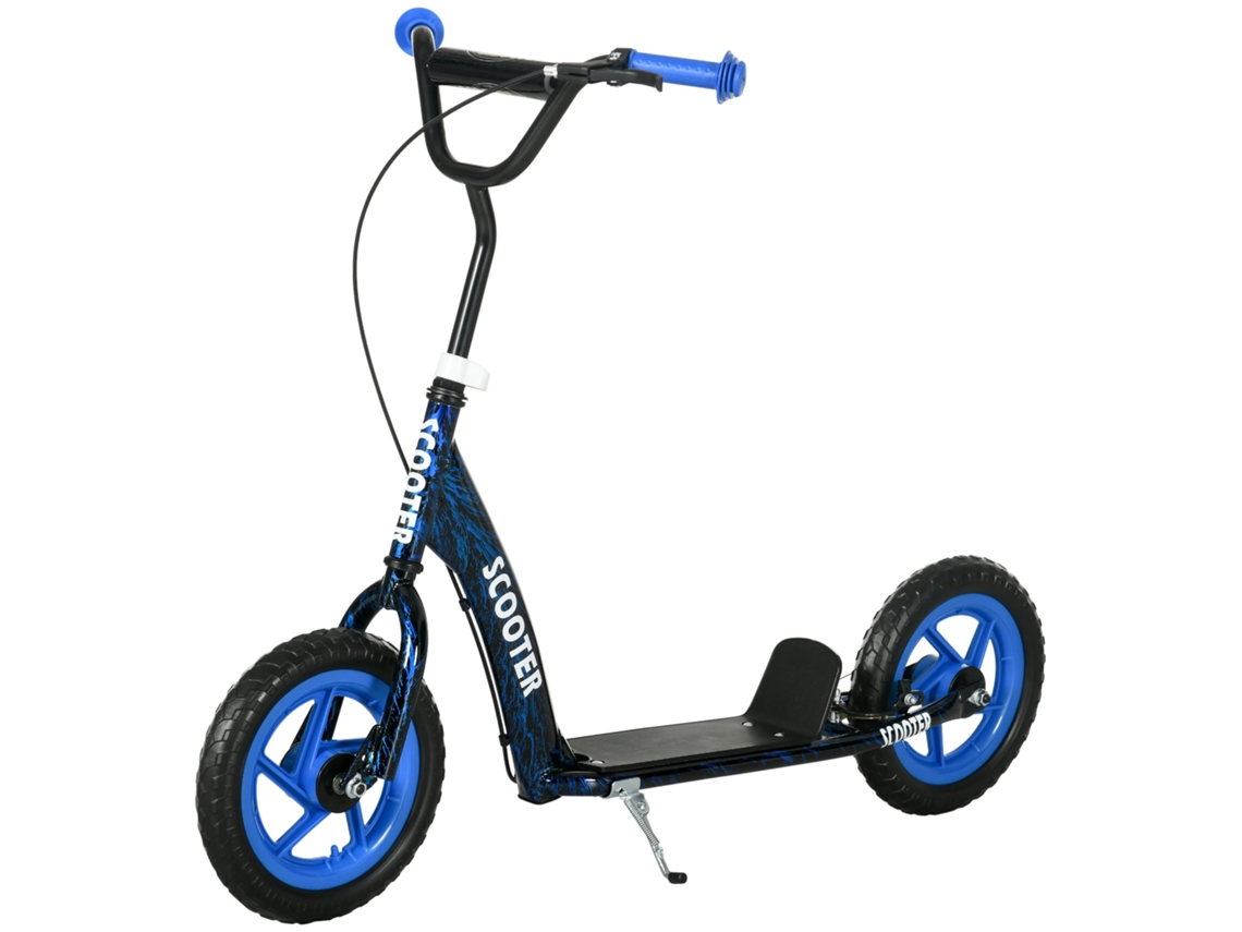 Patinete infantil ajustable con freno y reposapiés - Azul