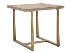 Mesa De Comedor Cuadrada Moderna De Madera Y Metal Ankara - Diseño Sencillo Y Atrevido - Estilo Moderno 142814000q