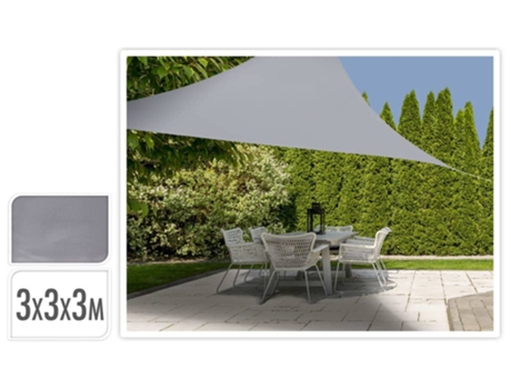 ProGarden Toldo de tela triangular gris 3x3x3 m