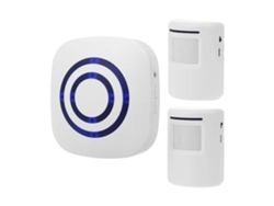 Kit De Timbre Inalámbrico Inteligente Con Sensor De Movimiento, 2 Sensores Pir Y 38 Tonos Led.