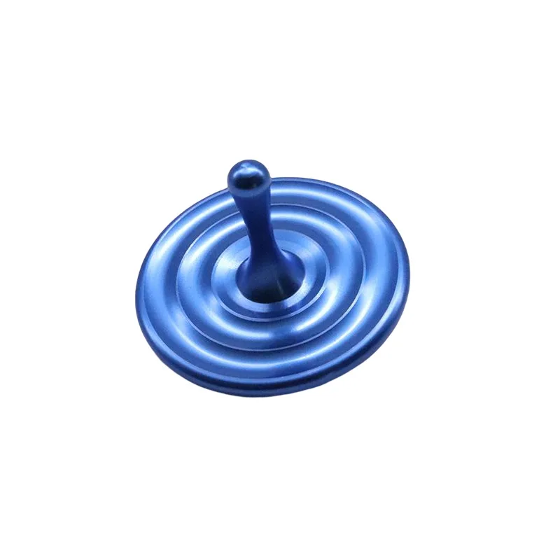 (azul) Fidget Spinner De Metal Con Forma De Lágrima Para Aliviar El Estrés