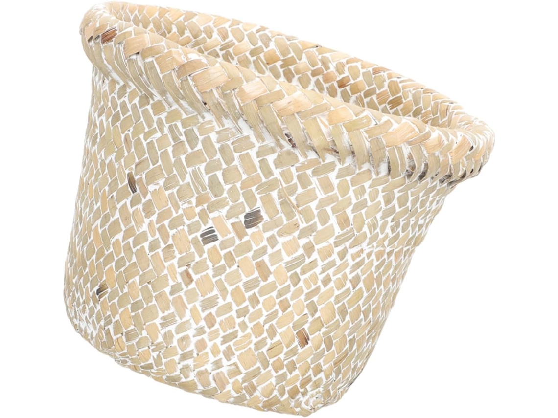 Papelera De Ratán Tejido, 18x14 Cm