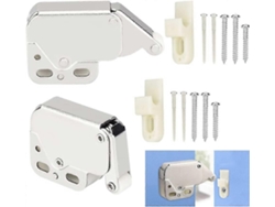 2 Bisagras De Puerta De Armario Con Pestillo De Resorte Acero Inoxidable Con 6 Tornillos Y 4 Clavos Para Cocina Y Vestidor