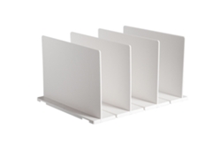 Divisor De Estantes De Plástico Resistente Blanco, Fácil De Montar, Ajustable, Vertical, Separador De Bolsos Para El Armario Del Hogar