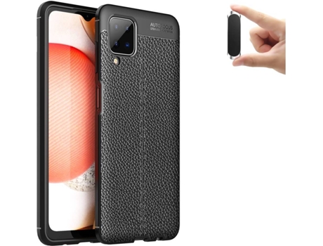 Carcasa y Soporte Samsung M12 Rugged Leather Negro