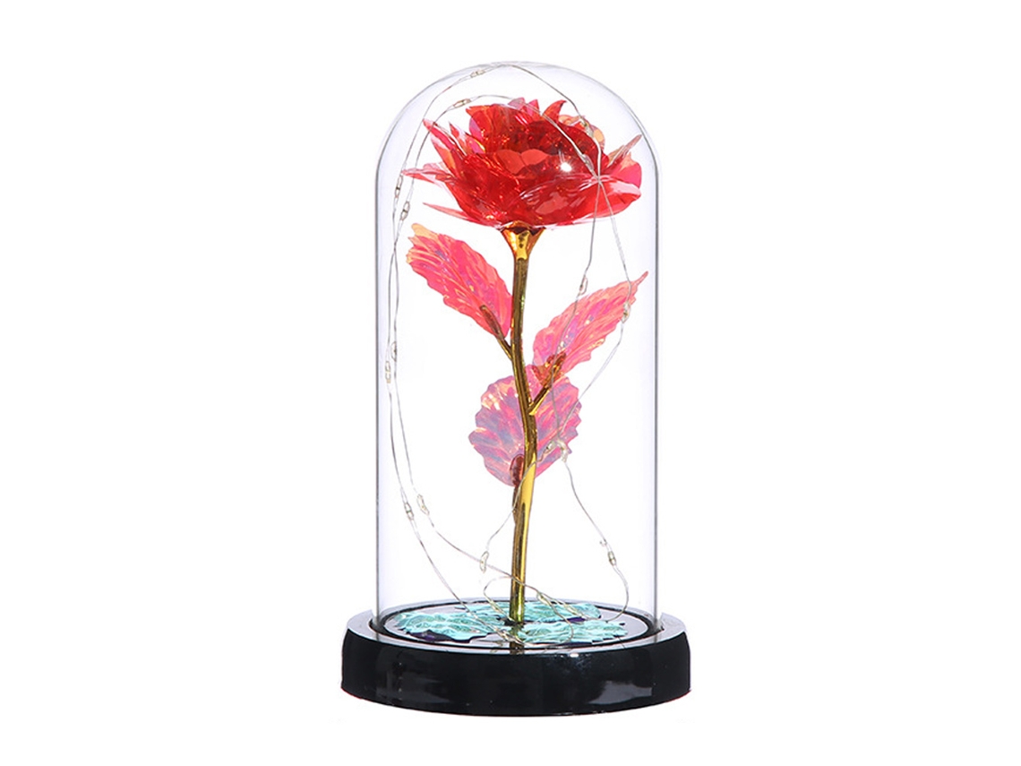 KOFIHETY Rosa Artificial Iluminada en Bóveda de Vidrio, Regalo de Amor para Hijas, Mujeres y Madres, Ideal para el Día de la Madre, Regalos de San Valentín
