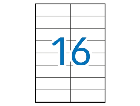 Etiquetas A4 Permanente Recta A4 500 Hojas APLI (Blanco - 105 X 37 mm)