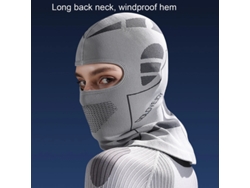 Negro Protector Facial Invierno Esquí Ultragrueso Cortavientos Completo Pasamontañas Supersuave Absorbe Sudor Ciclismo Esquí