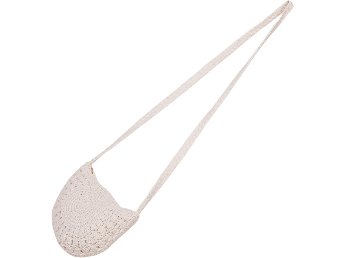 Bolso De Hombro Pequeño, Semicircular, De Algodón Tejido A Mano, Estilo Bohemio, Para Mujer, Ideal Para Salidas Y Viajes.
