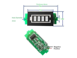 Monitor de nivel y capacidad de batería con pantalla azul para equipos de coche, batería de litio de 3,7 V (cargada a 4,2 V)