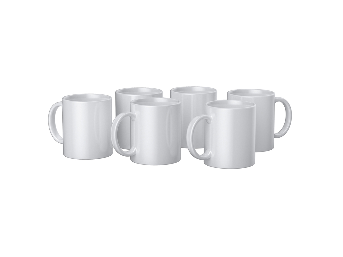 6 Tazas De Cerámica Para Personalizar Blanco 340 Ml - Cricut