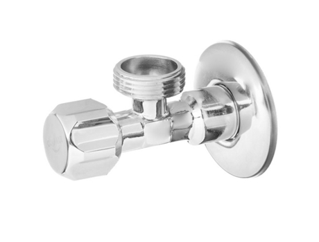 Válvula de agua roscada cromada de 1/2 x 1/2 BSP para conectar lavadoras y lavabos