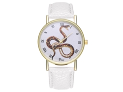 Reloj De Pulsera Zhoulianfa Quartz Con Correa Unisex De Piel Sintética Blanca.