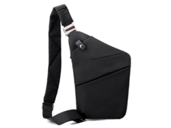 Bolso antirrobo para el pecho, bolso para hombre, bolsa de almacenamiento, bolso de hombro, bolso de mensajero, mochila de viaje para mujer (hombro izquierdo negro)