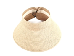 Sombrero De Paja Plegable De Ala Ancha Con Visera Para Mujer, Ideal Para La Playa.