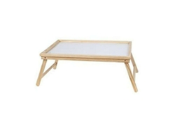 Bandeja para cama plegable mesita para desayunos con patas plegables madera 50x31x21Cm