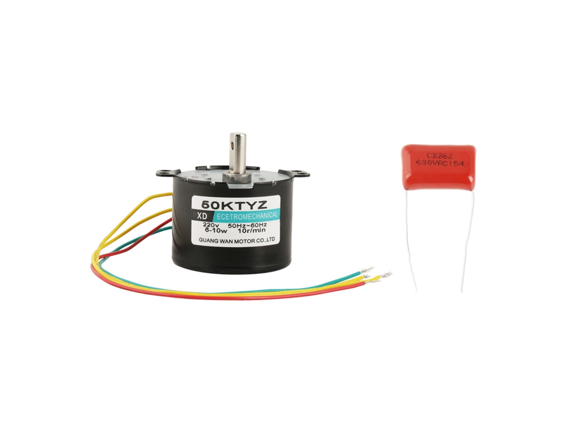 Motor síncrono de baja velocidad y alto par, CA 220 V, 10 rpm, sentido horario/antihorario, pequeño