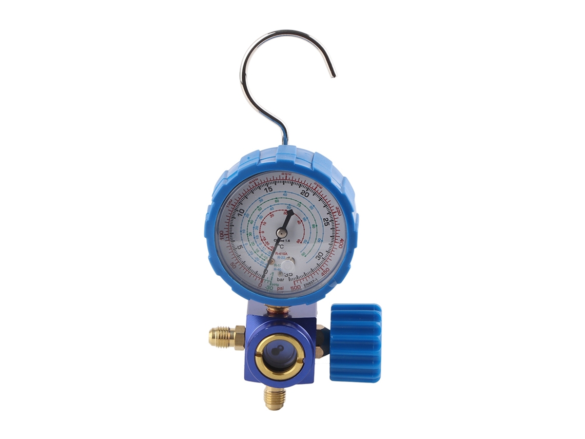 Manómetro Para Aire Acondicionado De 500 Psi Con Espejo Visual Y Válvula