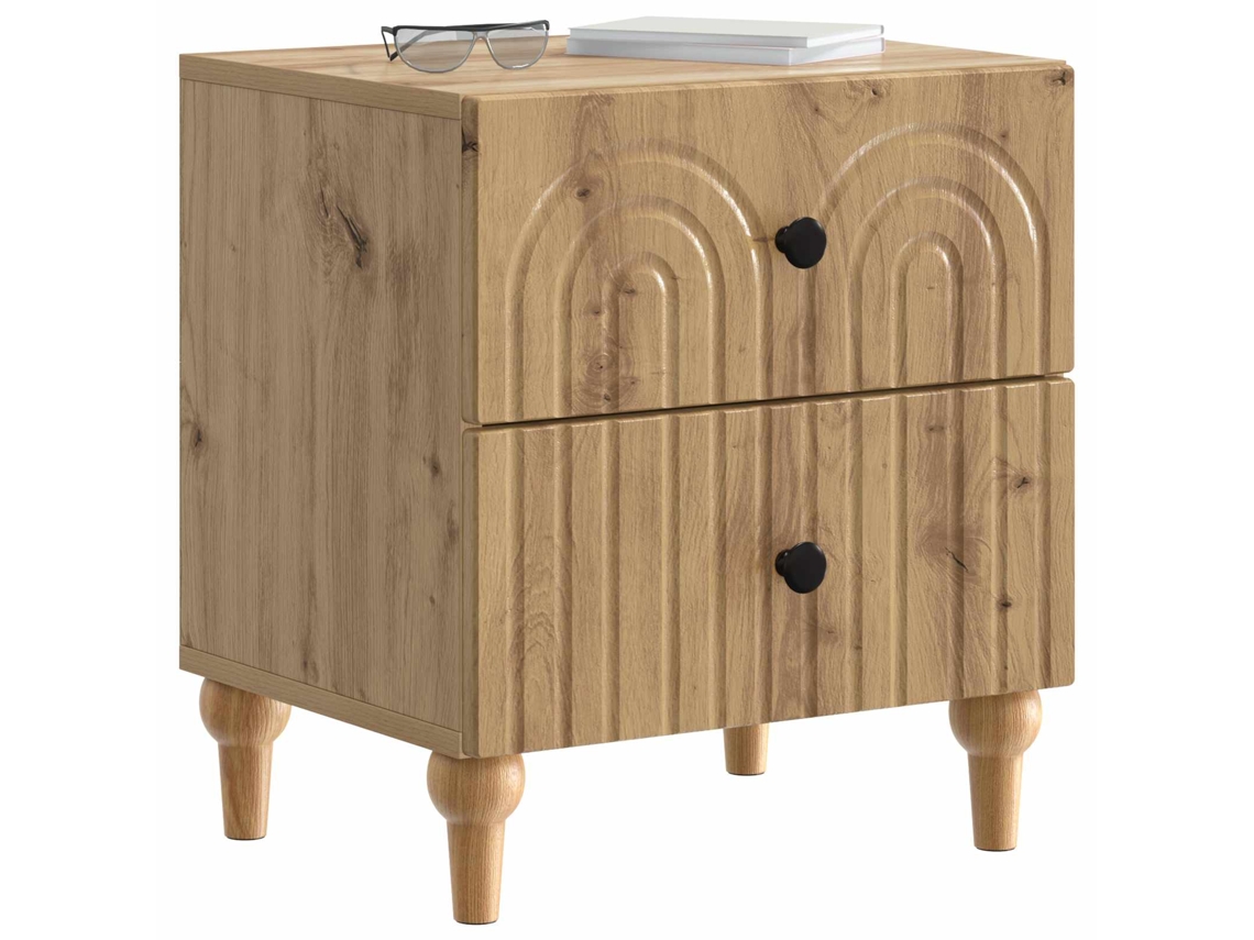 Maison Exclusive - Armario De Noche Con Cajón Roble Artesanal 43 X 34,5 X 48 Cm