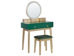Tocador BELIANI Fedry de MDF Verde 80x42x134
