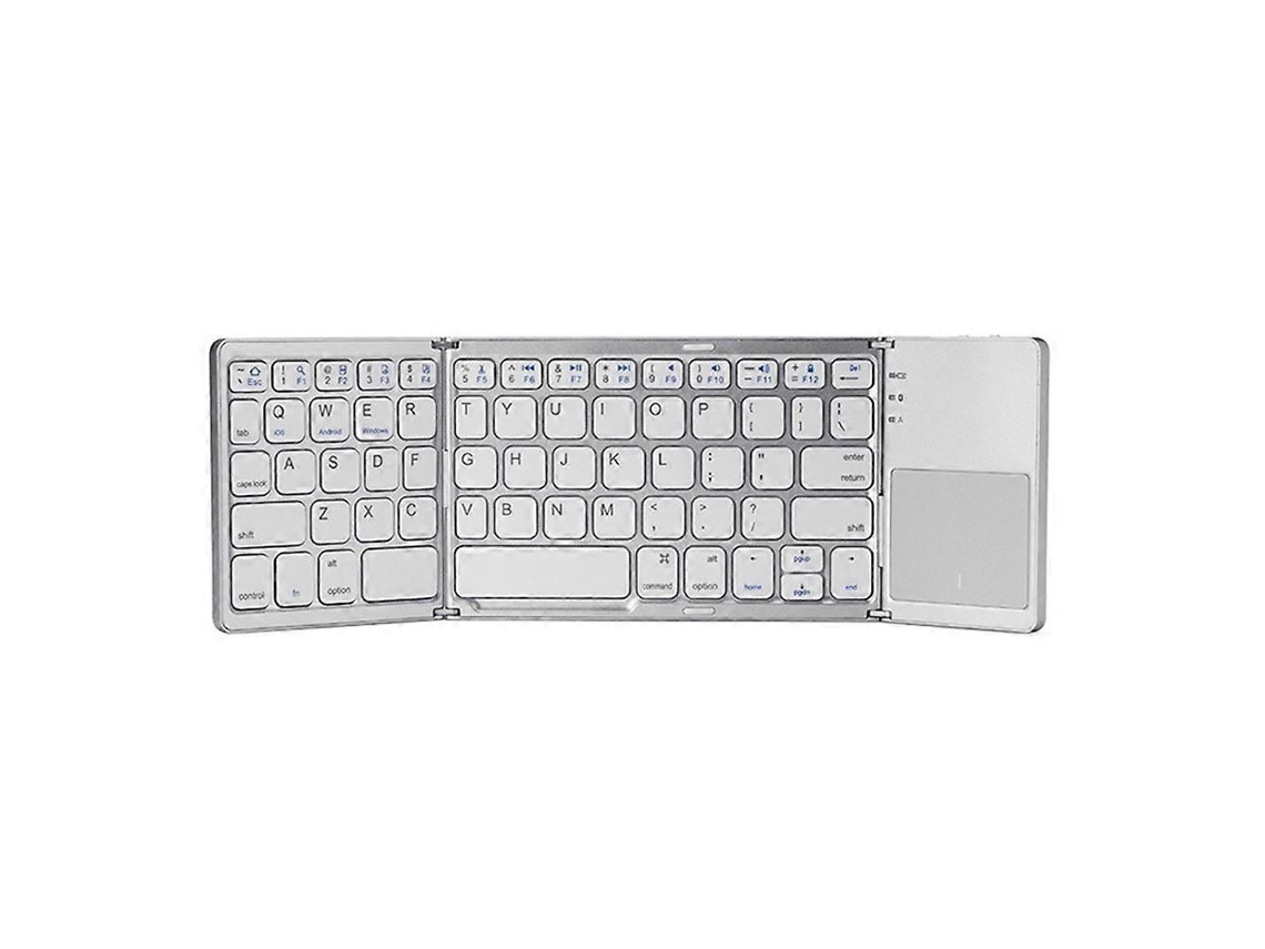 Teclado Bluetooth plegable de tres partes con panel táctil, ultrafino, inalámbrico, para teléfonos móviles, tabletas y portátiles. Portátil e ideal para viajar. TAISHENGDA