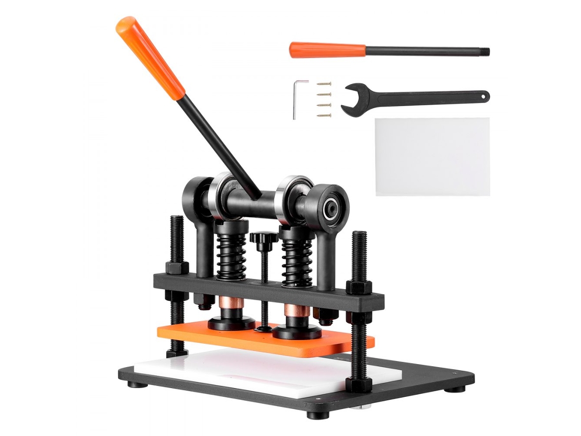 Prensa manual para cuero y PVC de 1,5 t con base ajustable Tekmaquinas