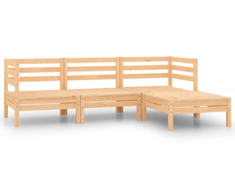 Conjunto 4 de muebles de jardín VIDAXL madera maciza de pino