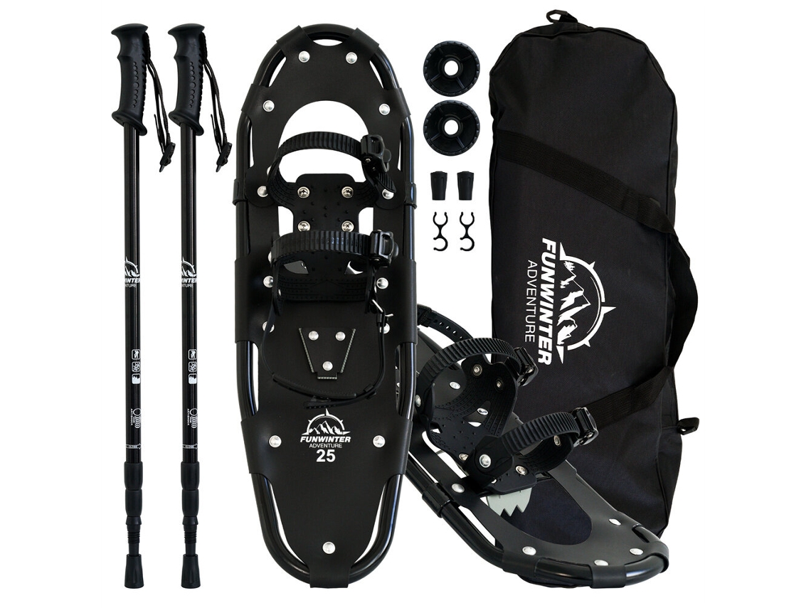 Opwss0007funwater Raquetas Nieve 21/25/30" Ligeras Bolsa Transporte Bastones Trekking Aluminio Antideslizantes Ajustables Senderismo Nieve