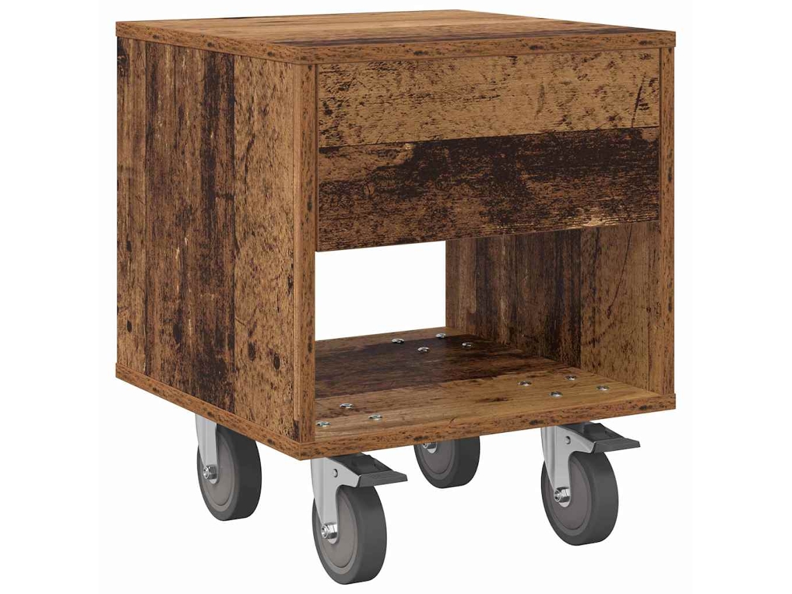 Mesita de noche de madera antigua 40,5 x 40 x 48 cm MAISON EXCLUSIVE