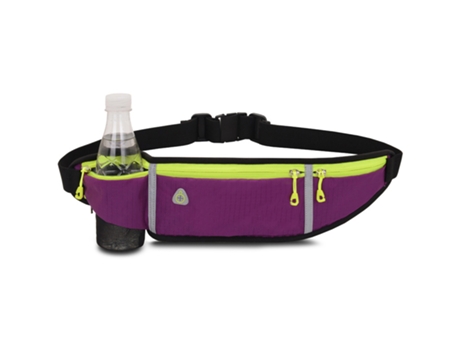 Bolso de cintura ligero y ajustable con correas elásticas, perfecto para correr, hacer ejercicio, unisex (morado)